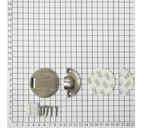 Дверной упор с магнитной фиксацией DOORLOCK DL DS005 SS напольный 60 мм 74235