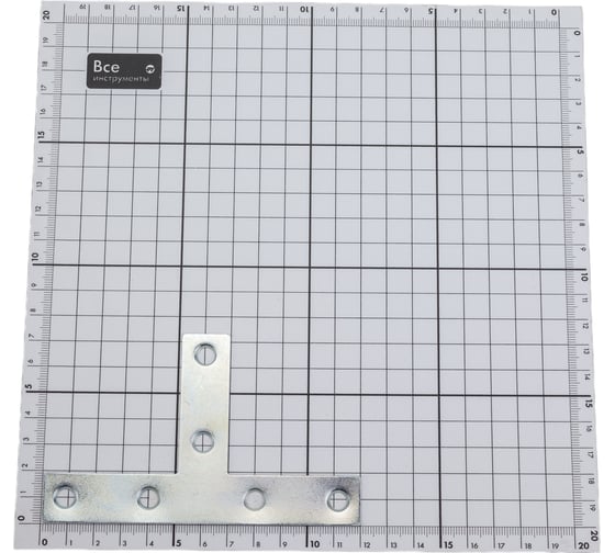 Плоский Т-образный уголок VORMANN 120/54х19х1,5 мм, оцинкованный 00189 125 Z