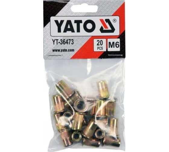 Резьбовая заклепка YATO сталь М6 20 шт YT-36473 394936473 092 1