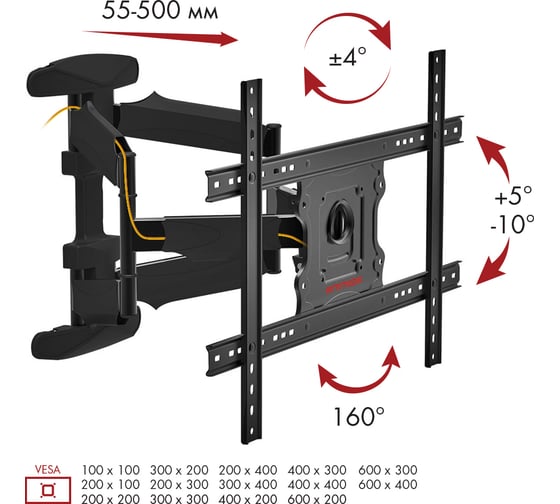 TV кронштейн Arm media COBRA 60 black 10237