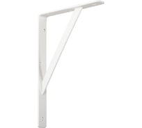 Консоль VORMANN Steg усиленный 300х200х30х4 мм, оцинкованный, цвет: белый, 300 кг 00159 300 W