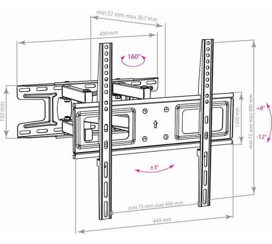 TV кронштейн Arm media LCD 417 black 10238