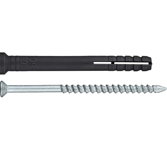 Дюбель-гвоздь полипр. потай. Tech-Krep 6x60 (100 шт) - пакет ECOPLAST 154322 1