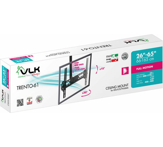 TV кронштейн VLK TRENTO 61 black 51017