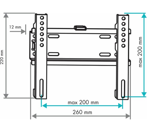 TV кронштейн VLK TRENTO 37 black 51042