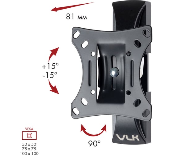 TV кронштейн VLK TRENTO 1 black 51001