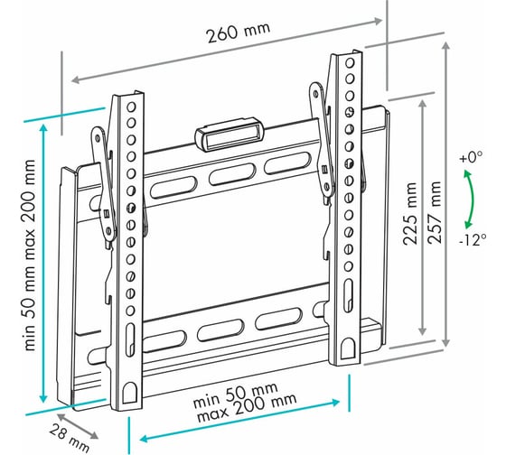 TV кронштейн VLK TRENTO 36 black 51016