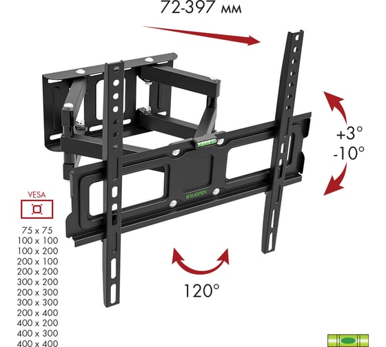 TV кронштейн Tuarex OLIMP 406 black 40324