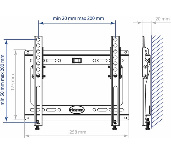 TV кронштейн Kromax IDEAL 6 black 26006