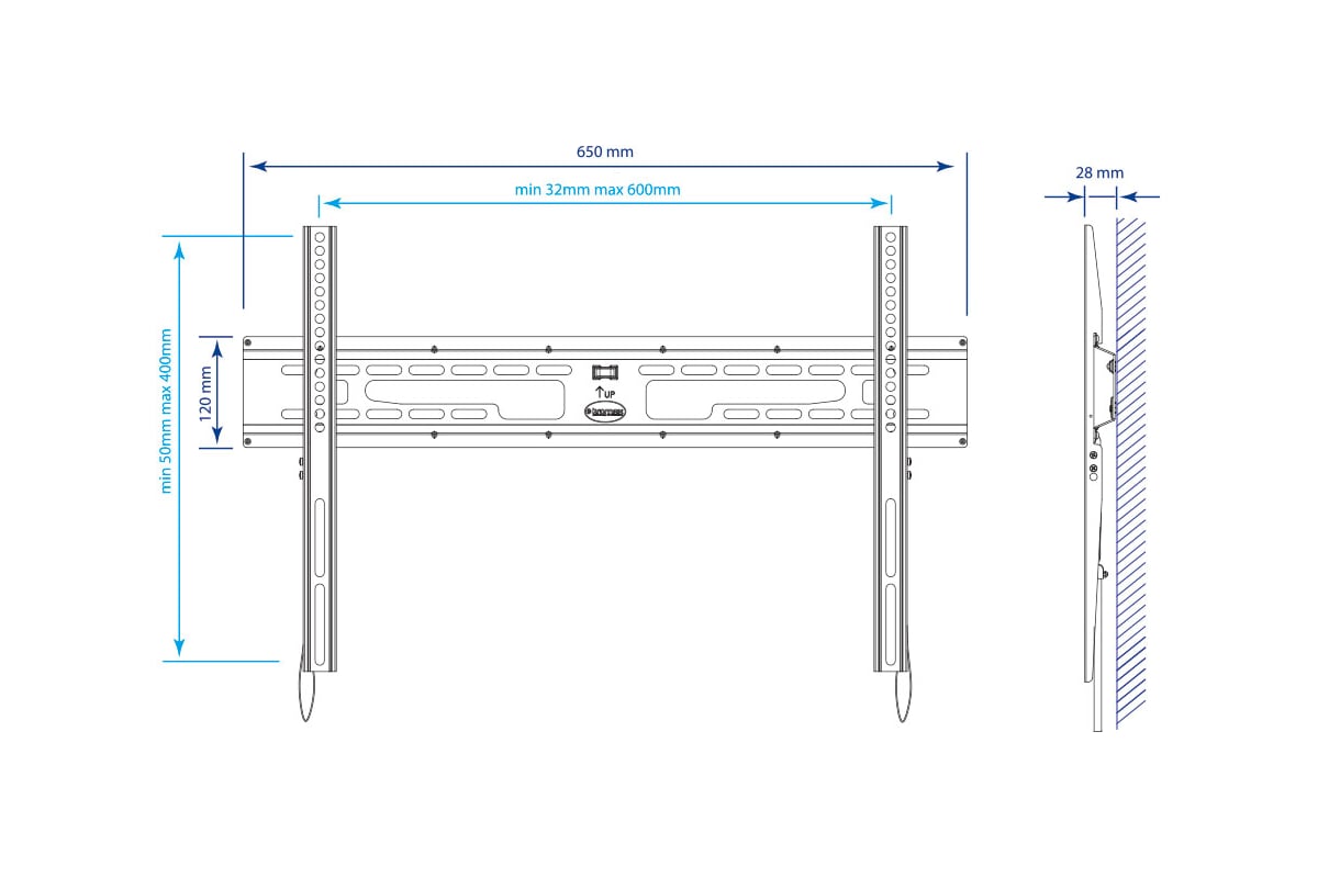 TV кронштейн Kromax FLAT 1 new black 26007 - выгодная цена, отзывы ...
