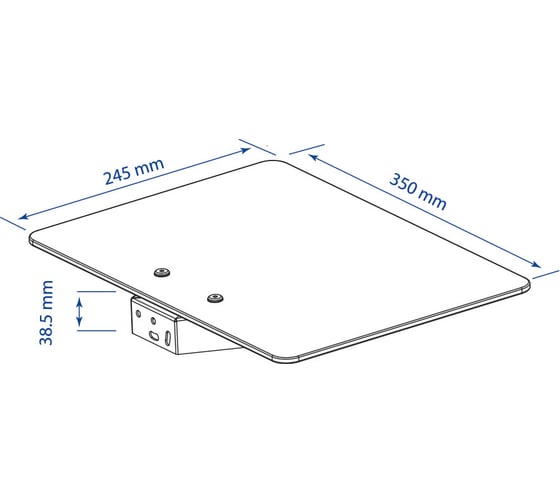 Полка для AV техники Kromax MINI MONO black 26018