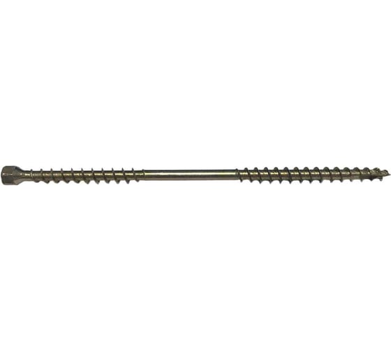 Конструкционный саморез по дереву HIMTEX двойная резьба, желт. 6-гр. Torx 40 8x350 (50 шт.) 08350FDT