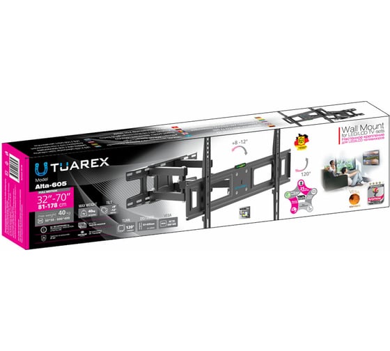 Кронштейн для LED/LCD телевизоров Tuarex ALTA 605 black 90198