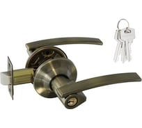 Межкомнатная защелка НОРА-М стар.бронза ТТ14-01 ключ/фикс. 14029