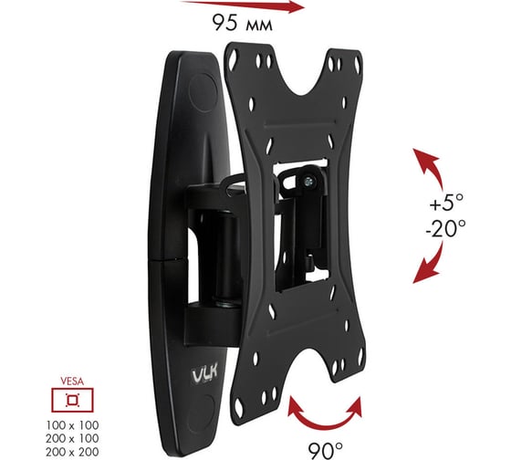 TV кронштейн VLK TRENTO 4 black 51004