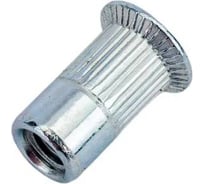 Заклепка-гайка ЦКИ М8x17 мм, потайн. рифл., СТ., Ц, REX под пакет 2.0-4.0 мм, 50 шт. 77015