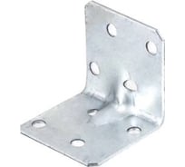 Угловая перфорированная пластина ЦКИ 40x40x40x2.0 мм, усиленная, Ц, 20 шт. 52923