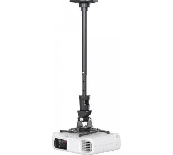 Кронштейн для проектора Cactus CS-VM-PR01L-BK черный, потолочный, поворотный и наклон мин 60.4 см, макс 84.3 см 441586