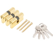 Цилиндровый механизм Аллюр 3 ЦИЛИНДРА A 70BP, латунь, 5 кл., Блистер 7623