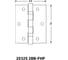 Петля дверная Аллюр 20325 (77x64) 2BB-FHP AB, 2 подшипника, ст. бронза, 2 шт. 1100 2
