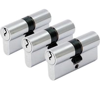 Цилиндровый механизм Аллюр 3 ЦИЛИНДРА A 70CP, хром, 5 кл., Блистер 7622