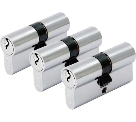 Цилиндровый механизм Аллюр 3 ЦИЛИНДРА A 70CP, хром, 5 кл., Блистер 7622