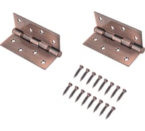 Петля дверная Аллюр 2043 (101x76) 2BB-FHP AC, 2 подшипника, ст. медь, 2 шт. 6674