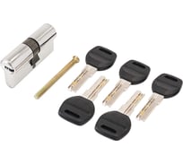 Цилиндровый механизм Аллюр HD F 60-5К CP (30x30), хром, перф. ключ, БЛИСТЕР 7790