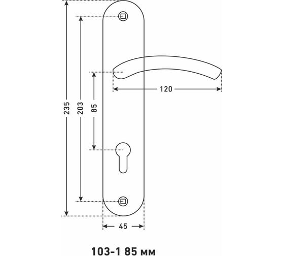 Комплект ручек Аллюр 132-1, 85 мм, GP латунь 12445