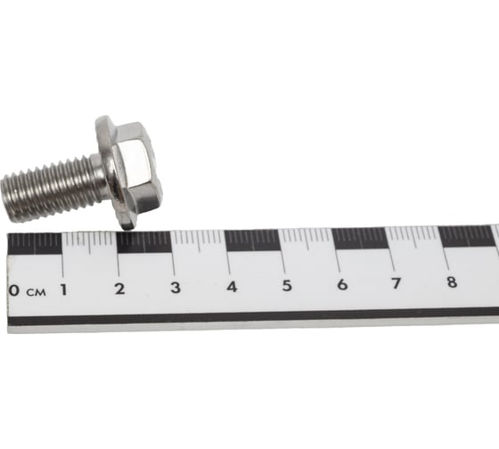 Болт DINFIX DIN 6921 с шестигранной головкой с фланцем с зазубринами 10x20 А2 нержавеющая сталь, 2 шт. 00-0005316