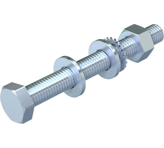 Комплект болт+шайба+гайка OBO Bettermann M10x80 мм, 20 шт/уп. 6418248
