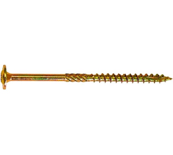 Саморез по дереву HIMTEX желтый, Torx 30, 6x40, 100 шт. 06040Wh
