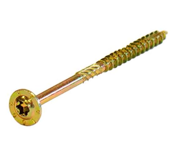 Саморез по дереву HIMTEX желтый, Torx 30, 6x40, 100 шт. 06040Wh