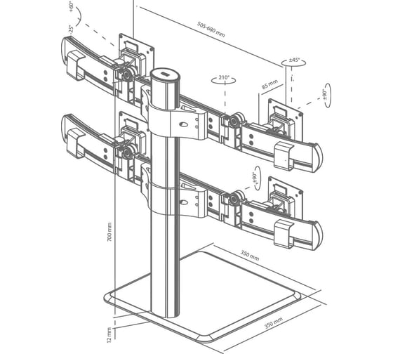 Кронштейн для мониторов ABC Mount ProSolution D30 200028