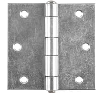 Прямая усиленная разборная петля VORMANN 89х89х2,1 мм, оцинкованная, латунный штифт 00614 090 Z