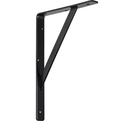 Кронштейн VORMANN Steg усиленный 300х200х30х4 мм, оцинкованный, цвет: чёрный, 00159 300 S