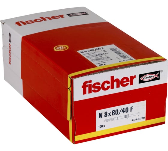 Дюбель-гвоздь Fischer N 8X80/40 F 100 шт. 513702