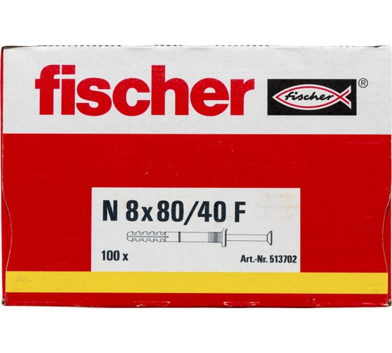 Дюбель-гвоздь Fischer N 8X80/40 F 100 шт. 513702