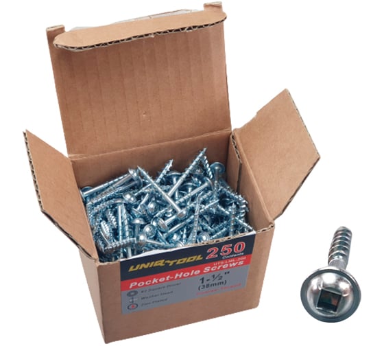Саморезы Uniq tool UT оцинков. MAXI-LOC 1-1/2", 38 мм, частая резьба, упак. 250 шт. UTS-LML-F-250 1