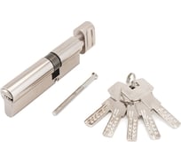 Цилиндровый механизм Стандарт F-02 80(30Bх10х40) CP, 5 ключей, хром, перф. ключ/вертушка 11312