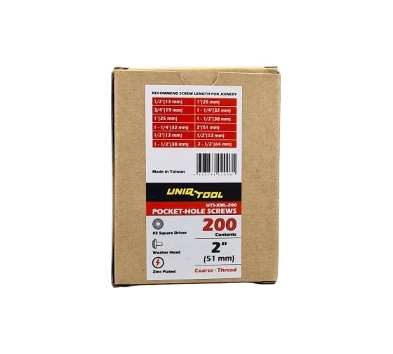 Саморезы Uniq tool UT оцинкованные MAXI-LOC 2", 50 мм, упак. 200 шт. UTS-XML-200