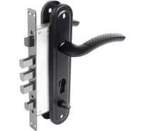 Замок врезной с ручками БУЛАТ ЗВ 4-4B.60.80.01.03-L АЛЬФА черный, без ц/м (ЗВ4-0526L) 16188