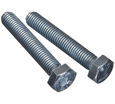 Болт Саморезик М12х35 с шестигранной головкой цинк DIN 933, 50 шт. DIN933/5.8-12х35-50