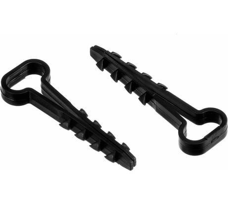 Дюбель-хомут DM PLAST 6-12 для плоского кабеля, чёрный 100шт dx6-12-1dm