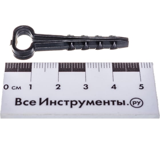 Дюбель-хомут DM PLAST 6-12 для плоского кабеля, чёрный 100шт dx6-12-1dm