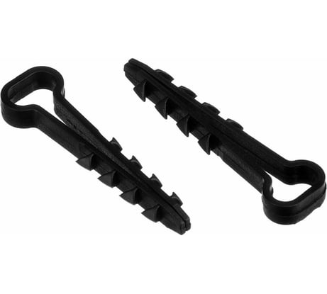 Дюбель-хомут DM PLAST 5-10 для плоского кабеля, чёрный 100шт dx5-10-1dm