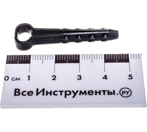Дюбель-хомут DM PLAST 5-10 для плоского кабеля, чёрный 100шт dx5-10-1dm