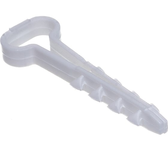 Дюбель-хомут DM PLAST 6-12 для плоского кабеля, белый, 100 шт dx6-12dm