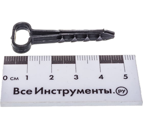 Дюбель-хомут DM PLAST 6-14 для плоского кабеля, черный, 100 шт dx6-14-1dm