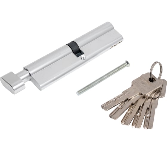 Цилиндр PALIDORE алюминиевый, А 120 PС (ключ/завертка, хром блестящий) TURDUS 98761532 1